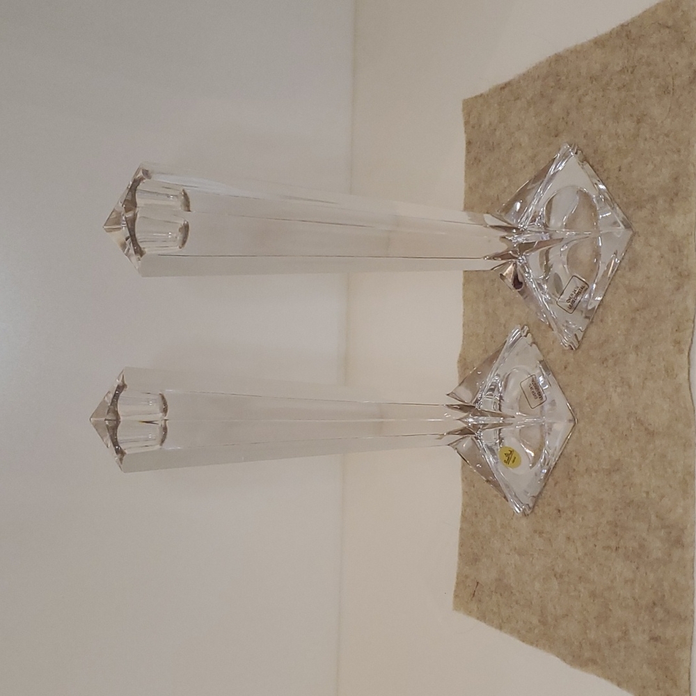 Rosenthal Classic Crystal Taper Candle Holders - Two